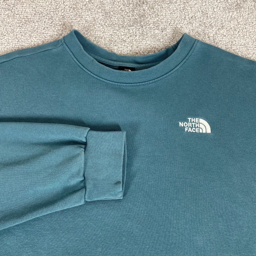 North Face Sweatshirt Womens‎ Extra Small Fleece Teal Blue Crewneck